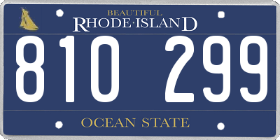 RI license plate 810299