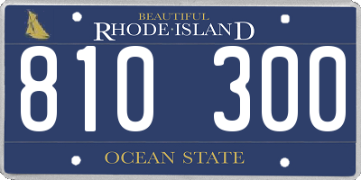 RI license plate 810300
