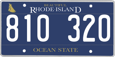 RI license plate 810320
