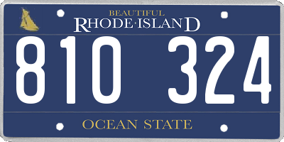 RI license plate 810324