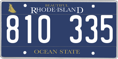 RI license plate 810335