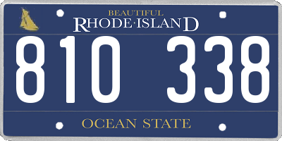 RI license plate 810338