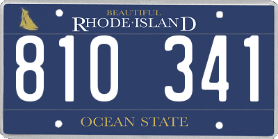 RI license plate 810341