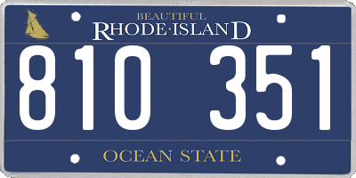RI license plate 810351