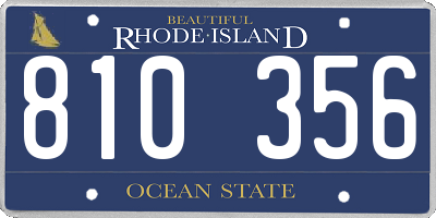 RI license plate 810356