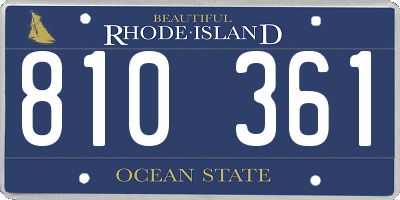 RI license plate 810361