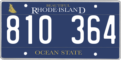 RI license plate 810364