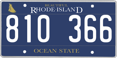 RI license plate 810366