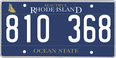 RI license plate 810368