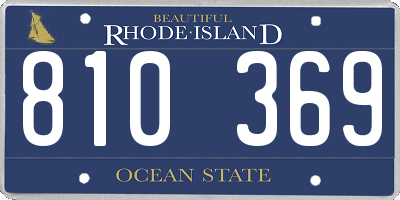 RI license plate 810369