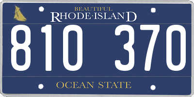 RI license plate 810370