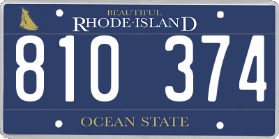 RI license plate 810374