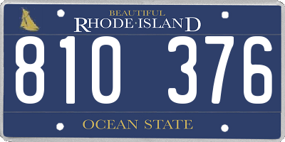 RI license plate 810376