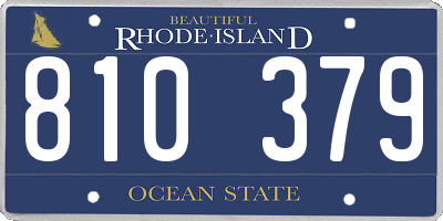 RI license plate 810379