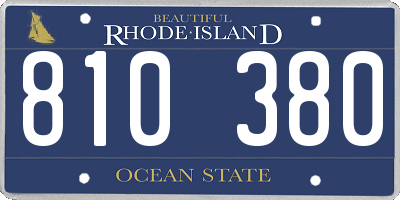 RI license plate 810380