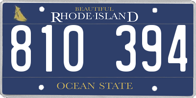 RI license plate 810394