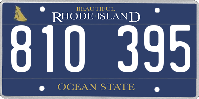 RI license plate 810395