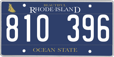 RI license plate 810396