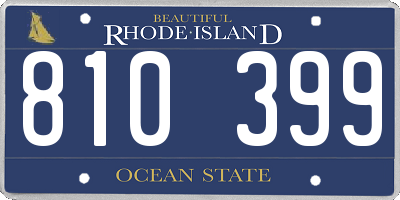 RI license plate 810399