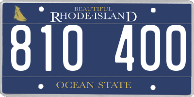 RI license plate 810400