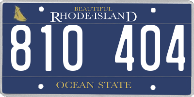 RI license plate 810404