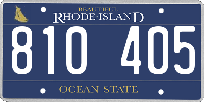 RI license plate 810405