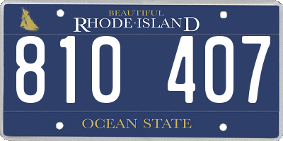 RI license plate 810407