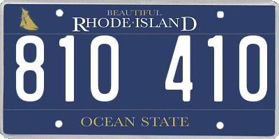 RI license plate 810410