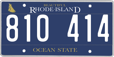 RI license plate 810414