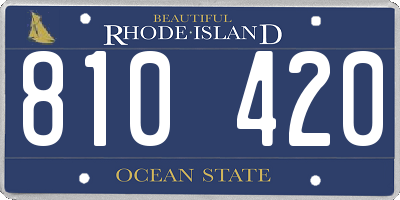 RI license plate 810420
