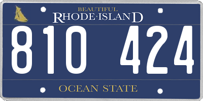 RI license plate 810424