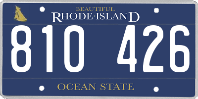 RI license plate 810426