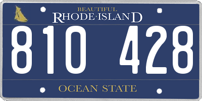 RI license plate 810428