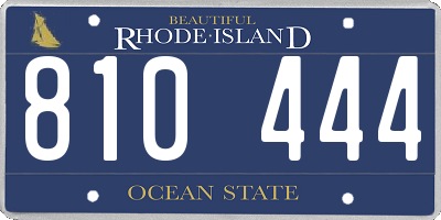 RI license plate 810444