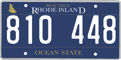 RI license plate 810448