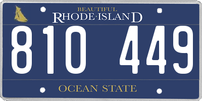 RI license plate 810449
