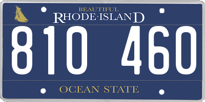 RI license plate 810460