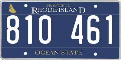 RI license plate 810461