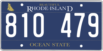 RI license plate 810479