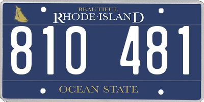 RI license plate 810481