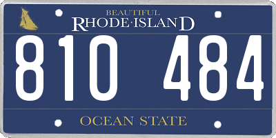 RI license plate 810484
