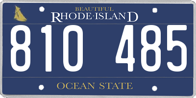 RI license plate 810485