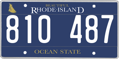 RI license plate 810487