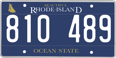 RI license plate 810489