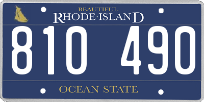 RI license plate 810490