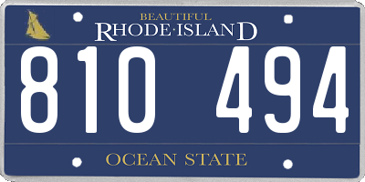 RI license plate 810494