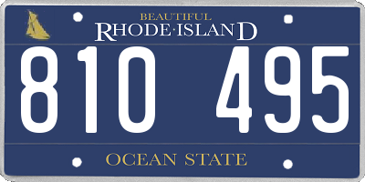 RI license plate 810495