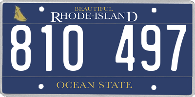RI license plate 810497