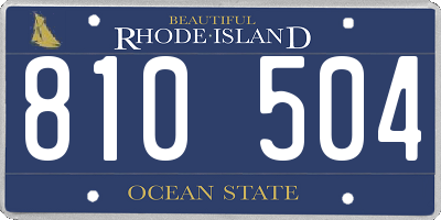 RI license plate 810504