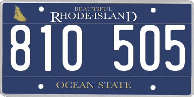 RI license plate 810505
